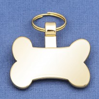 Gold Bone Dog ID Tag