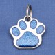 Glitter Paw Dog ID Tag Blue