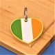 Irish Flag Heart Pet ID Tag