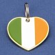 Irish Flag Heart Pet ID Tag