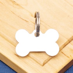 Stainless Steel Bone Pet Tag Small