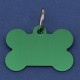 Extra Large  Bone Dog ID Tag  Green Double Sided