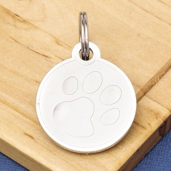 Paw Pet id Tag Stainless Steel