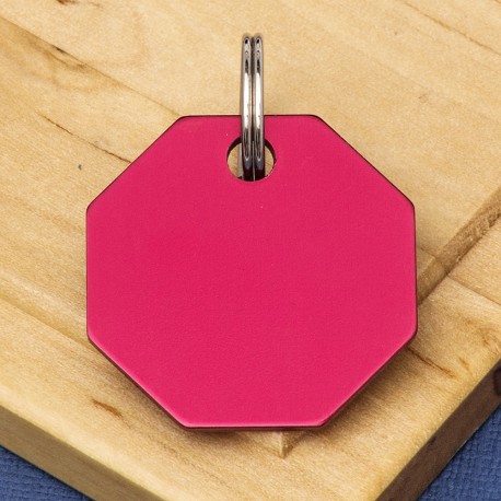 Octagon Pet Id Tag Red 