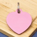 Pink Heart Pet Id Tag Large