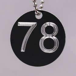 32mm Engraved Numbered Tag Alumnium