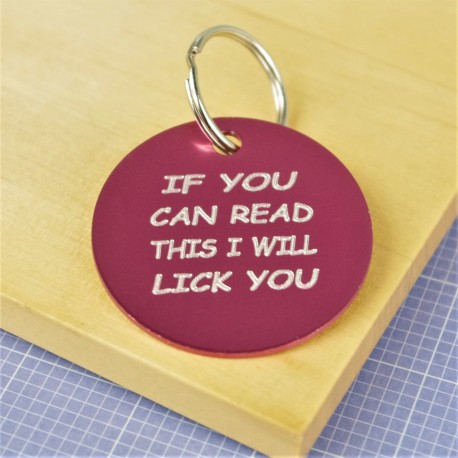 If You Can Read This I Will Lick You Pet ID Tag