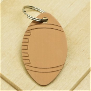 Rugby Ball Dog ID Tag Brown